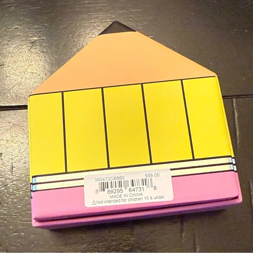 Betsey Johnson Pencil Hinge Cuff Bracelet in Pink NWT